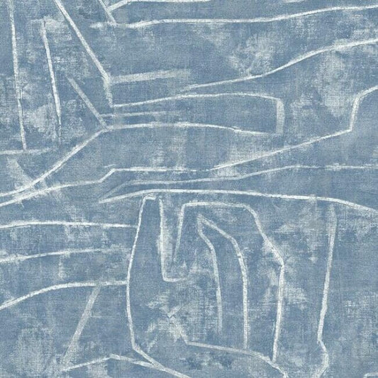 Urban Chalk Blue Peel & Stick Wallpaper
