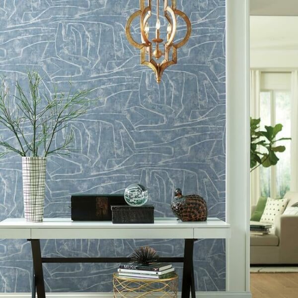 Urban Chalk Blue Peel & Stick Wallpaper