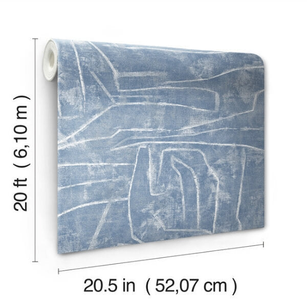 Urban Chalk Blue Peel & Stick Wallpaper