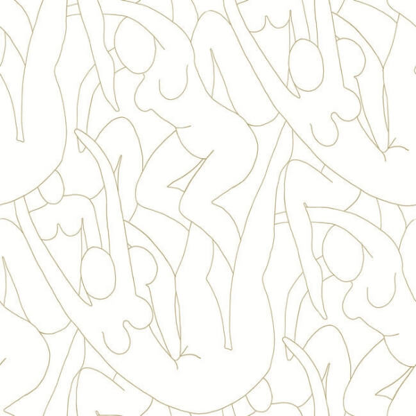 Head over Heels Gold Metallic Peel & Stick Wallpaper