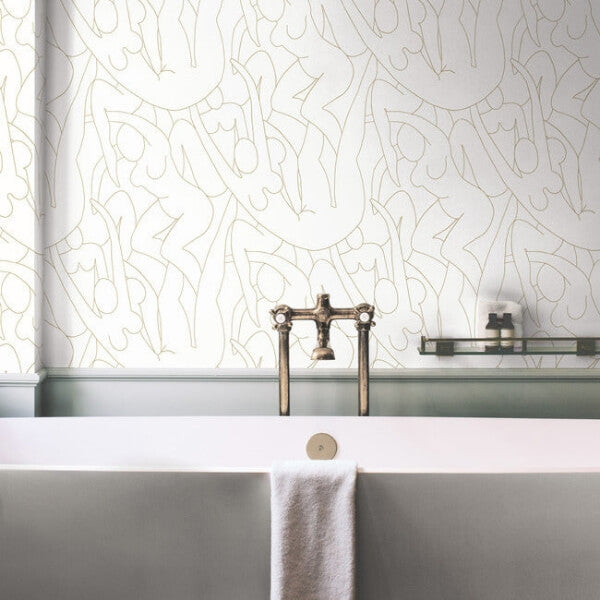 Head over Heels Gold Metallic Peel & Stick Wallpaper