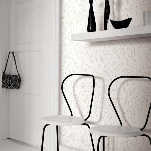 Head over Heels Gold Metallic Peel & Stick Wallpaper