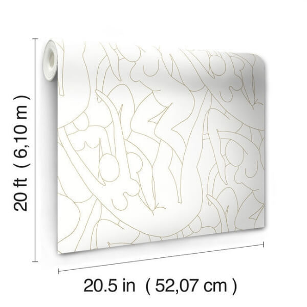 Head over Heels Gold Metallic Peel & Stick Wallpaper