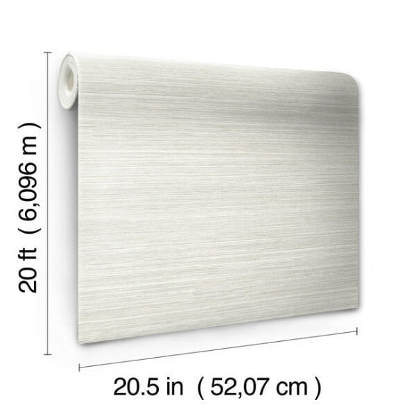 Cattail Weave White Peel & Stick Wallpaper