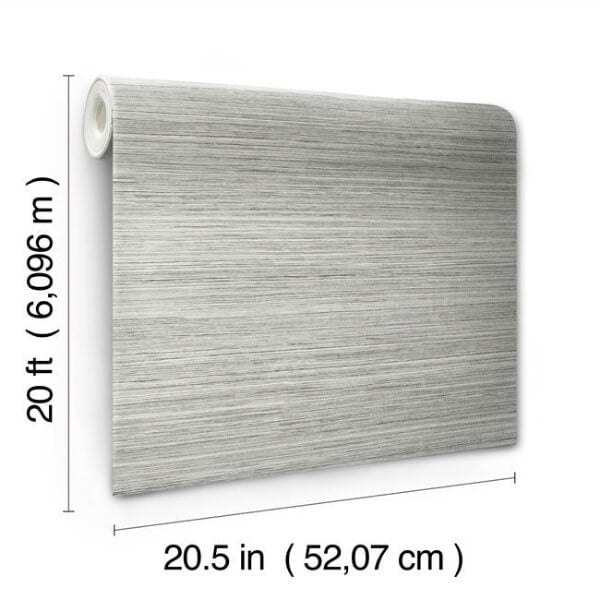 Cattail Weave Grey Peel & Stick Wallpaper