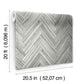 Hermosa Herringbone Grey Peel & Stick Wallpaper