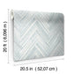 Hermosa Herringbone Blue Peel & Stick Wallpaper