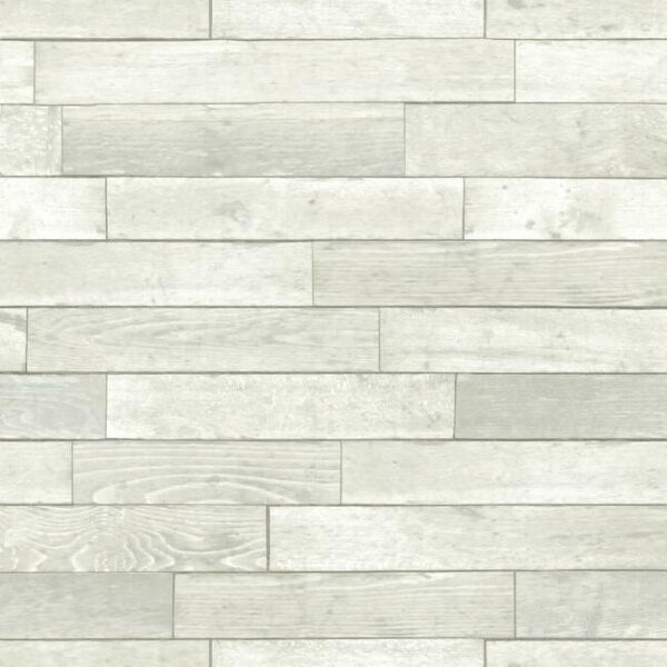 Warehouse Planks White Peel & Stick Wallpaper