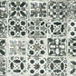 Encaustic Tile Black Peel & Stick Wallpaper