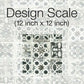 Encaustic Tile Black Peel & Stick Wallpaper