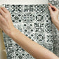 Encaustic Tile Black Peel & Stick Wallpaper