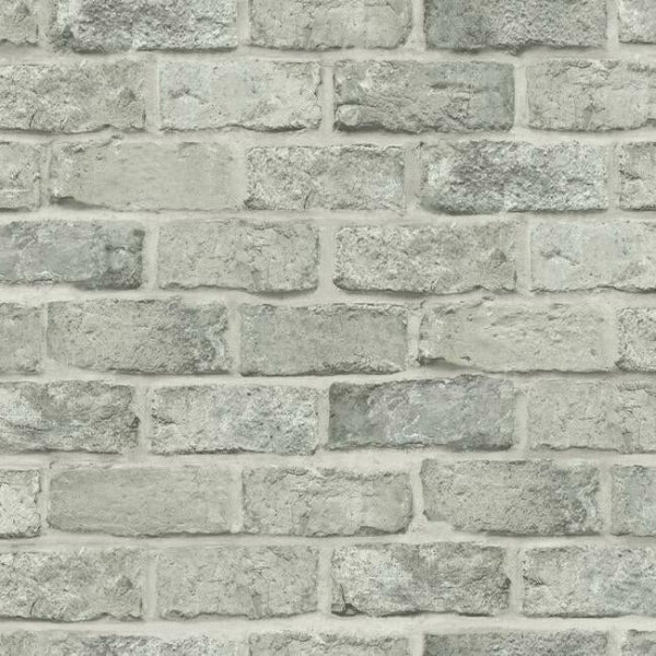 Stretcher Brick Grey Peel & Stick Wallpaper