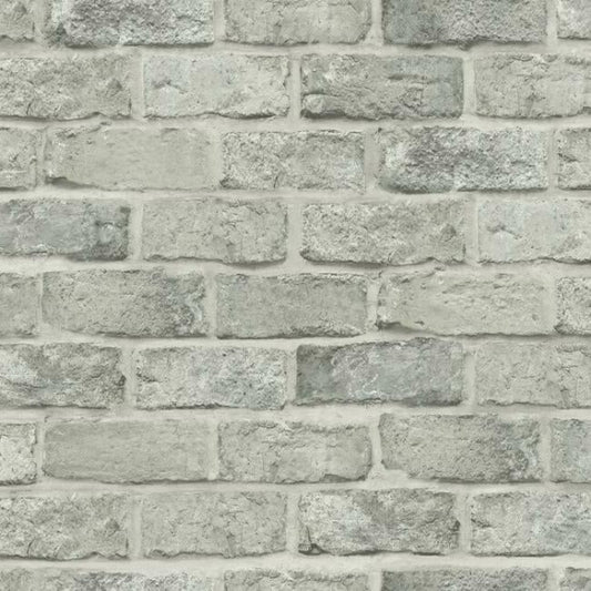 Stretcher Brick Grey Peel & Stick Wallpaper