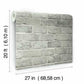 Stretcher Brick Grey Peel & Stick Wallpaper