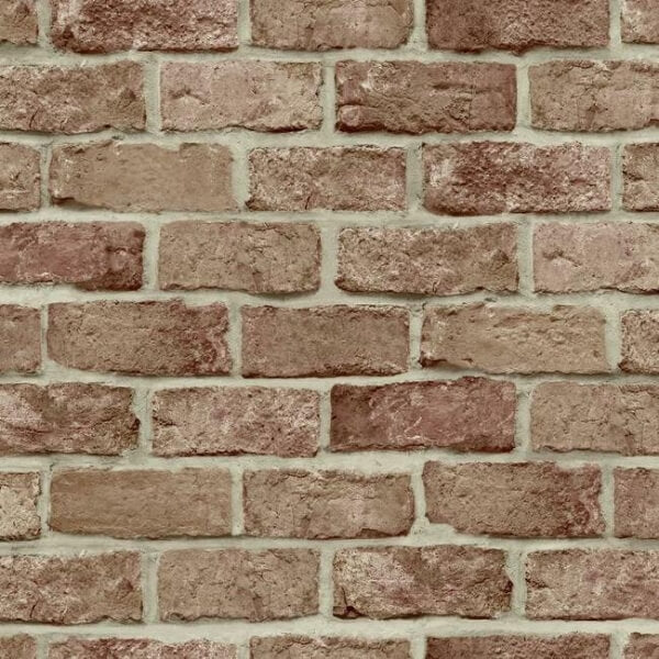Stretcher Brick Red Peel & Stick Wallpaper