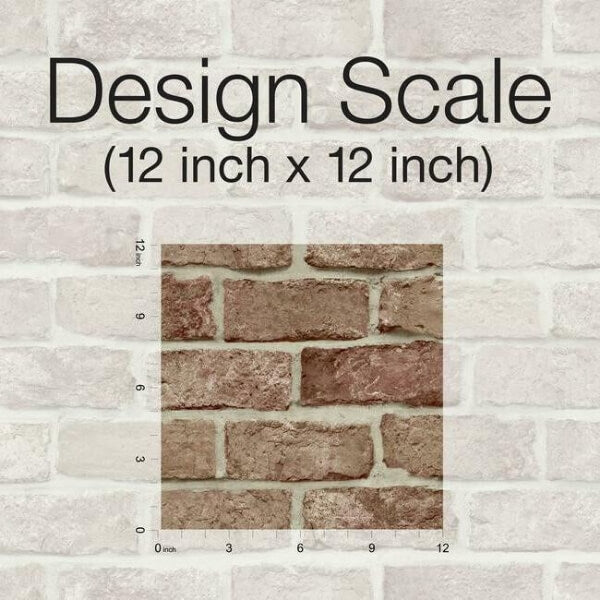 Stretcher Brick Red Peel & Stick Wallpaper