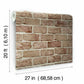 Stretcher Brick Red Peel & Stick Wallpaper