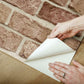Stretcher Brick Red Peel & Stick Wallpaper