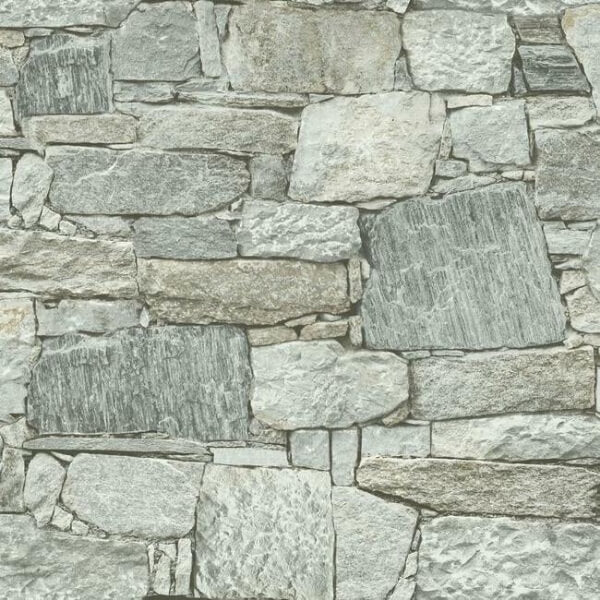 Chateau Stone Grey & Beige Peel & Stick Wallpaper