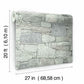Chateau Stone Grey Peel & Stick Wallpaper