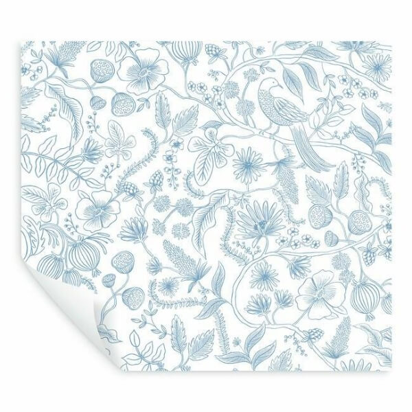 Aviary Blue & Cream Peel & Stick Wallpaper