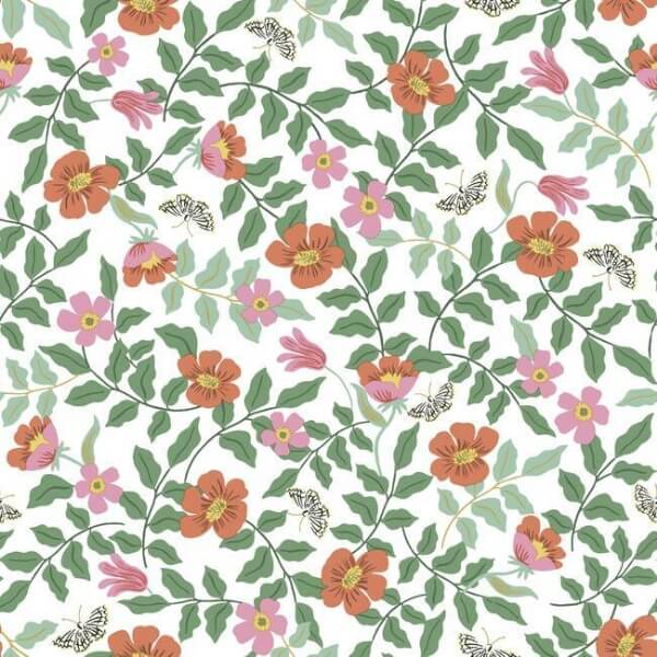 Primrose Rose & Cream Peel & Stick Wallpaper