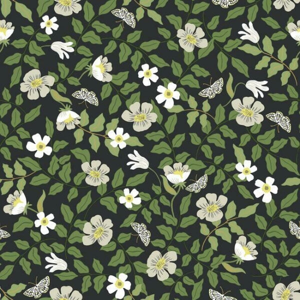 Primrose Off White & Black Peel & Stick Wallpaper