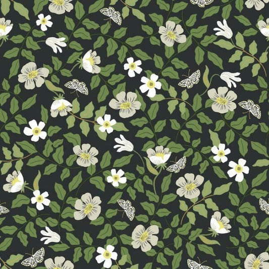 Primrose Off White & Black Peel & Stick Wallpaper