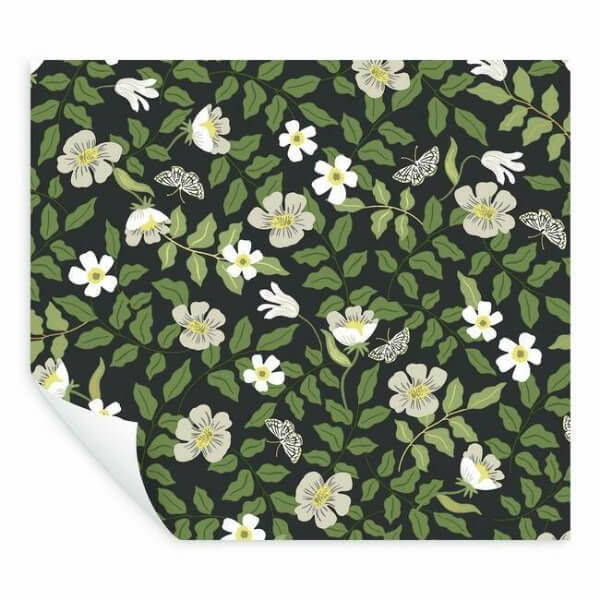 Primrose Off White & Black Peel & Stick Wallpaper
