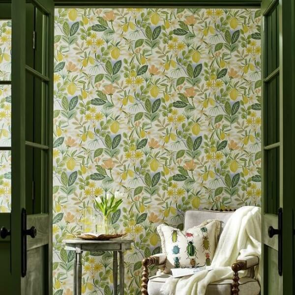 Amalfi Pink & Green Peel & Stick Wallpaper