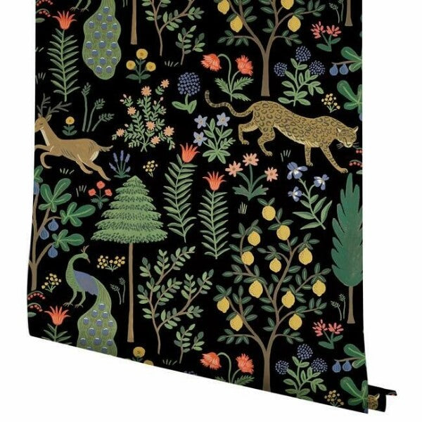 Menagerie Black Peel & Stick Wallpaper