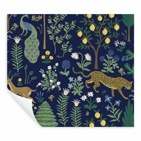 Menagerie Blue Peel & Stick Wallpaper