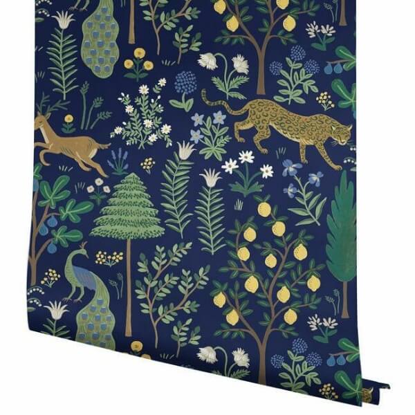 Menagerie Blue Peel & Stick Wallpaper