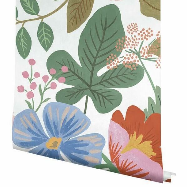 Strawberry Fields White Peel & Stick Wall Mural
