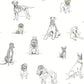Dog's Life Silver & Gold Peel & Stick Wallpaper