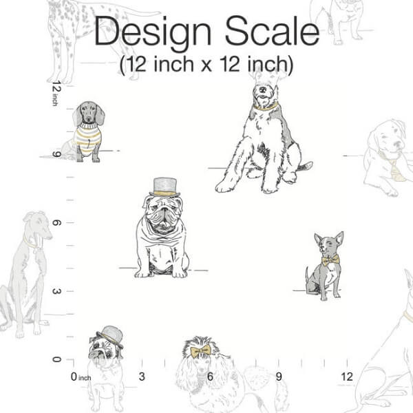 Dog's Life Silver & Gold Peel & Stick Wallpaper