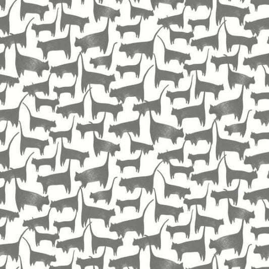 Cat Tails Black Peel & Stick Wallpaper