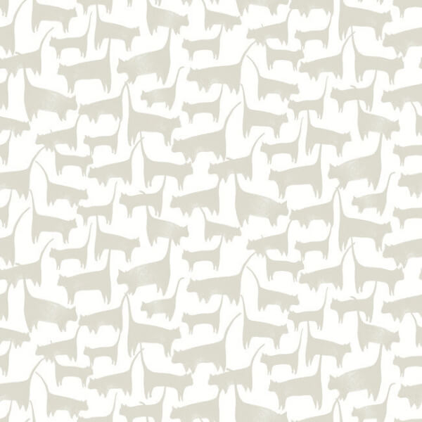Cat Tails Beige Peel & Stick Wallpaper
