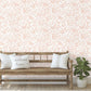 Botanical Bunnies Pink Peel & Stick Wallpaper