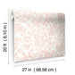 Botanical Bunnies Pink Peel & Stick Wallpaper