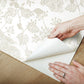 Botanical Bunnies Beige Peel & Stick Wallpaper