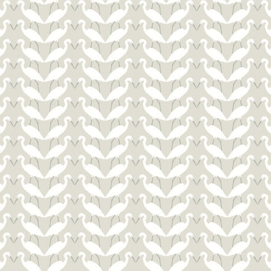 Elegant Birds Beige Peel & Stick Wallpaper