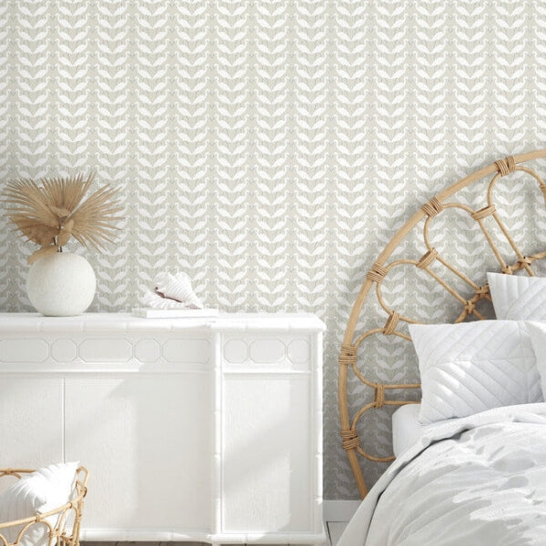 Elegant Birds Beige Peel & Stick Wallpaper
