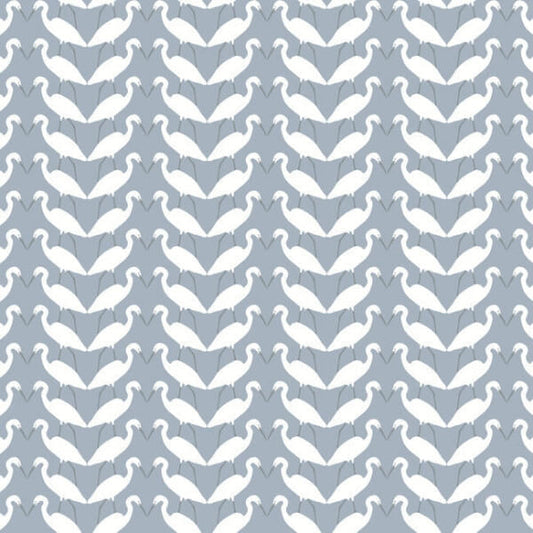 Elegant Birds Blue Peel & Stick Wallpaper