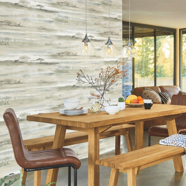 Savanna Sunset Brown Peel & Stick Wallpaper