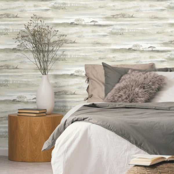 Savanna Sunset Brown Peel & Stick Wallpaper