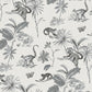 Botanicals & Lemurs Grey Peel & Stick Wallpaper