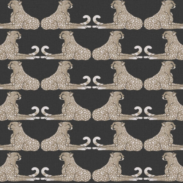 Reclining Cheetahs Black Peel & Stick Wallpaper