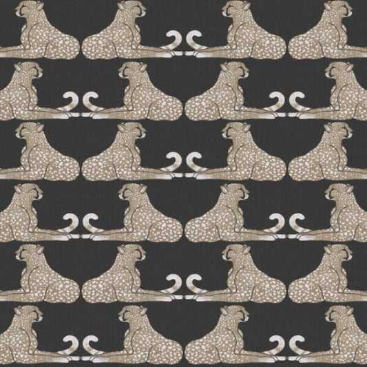 Reclining Cheetahs Black Peel & Stick Wallpaper