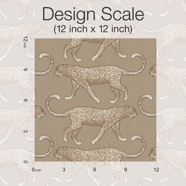 Big Cat Walk Brown Peel & Stick Wallpaper